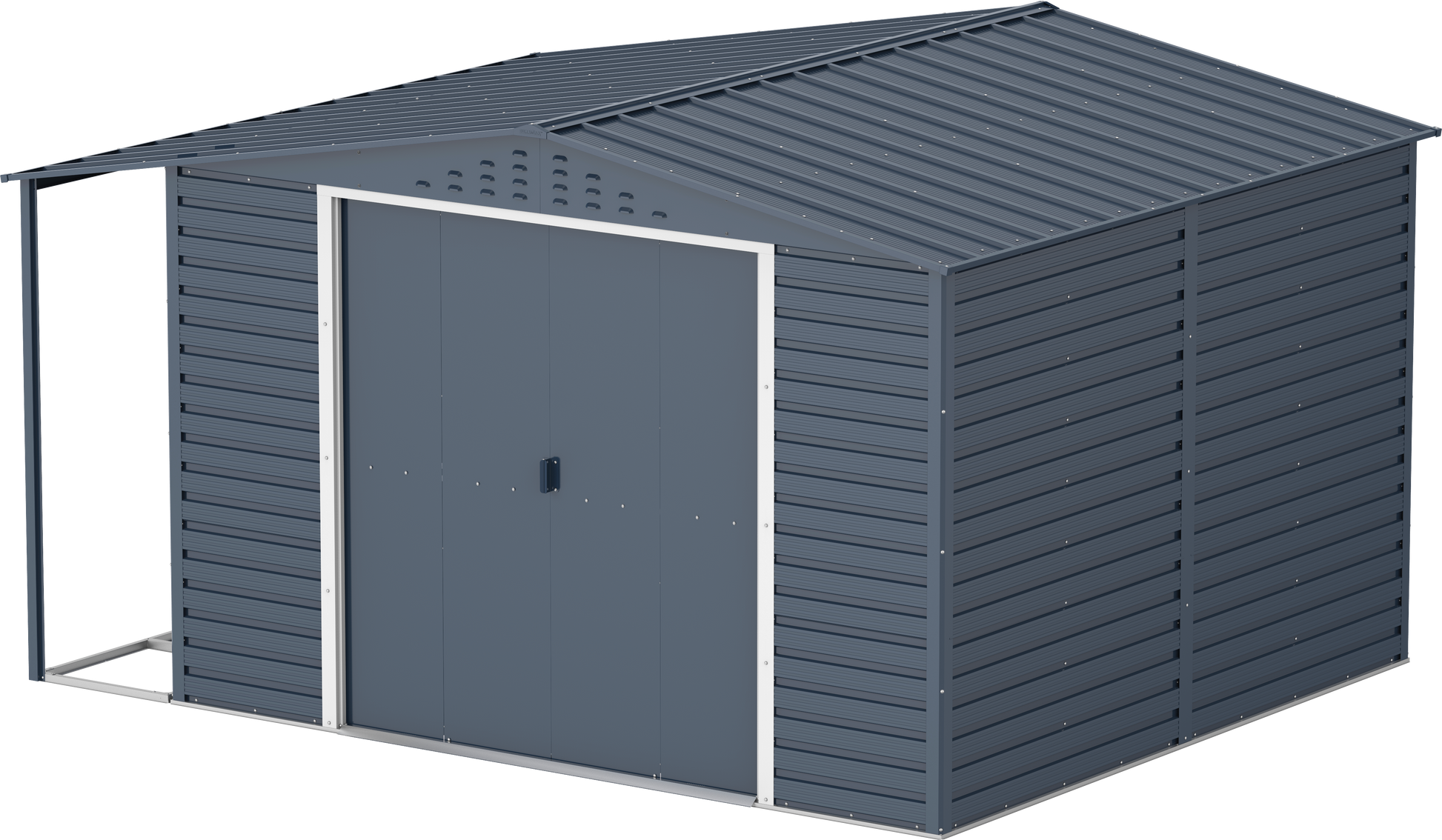 Caseta de Jardin Alpine 10x10 gris antracita + extensión leñero