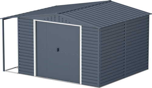 Caseta de Jardin Alpine 10x10 gris antracita + extensión leñero