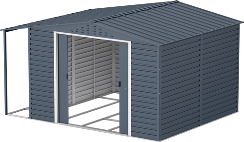 Caseta de Jardin Alpine 10x10 gris antracita + extensión leñero