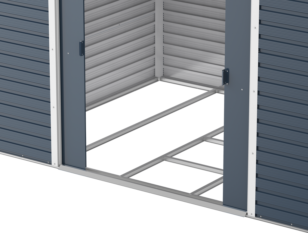 Alpine 8x6 Anthracite Grey Metal Shed