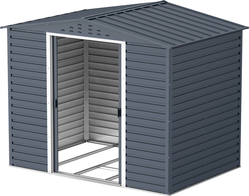 Alpine 8x6 Anthracite Grey Metal Shed