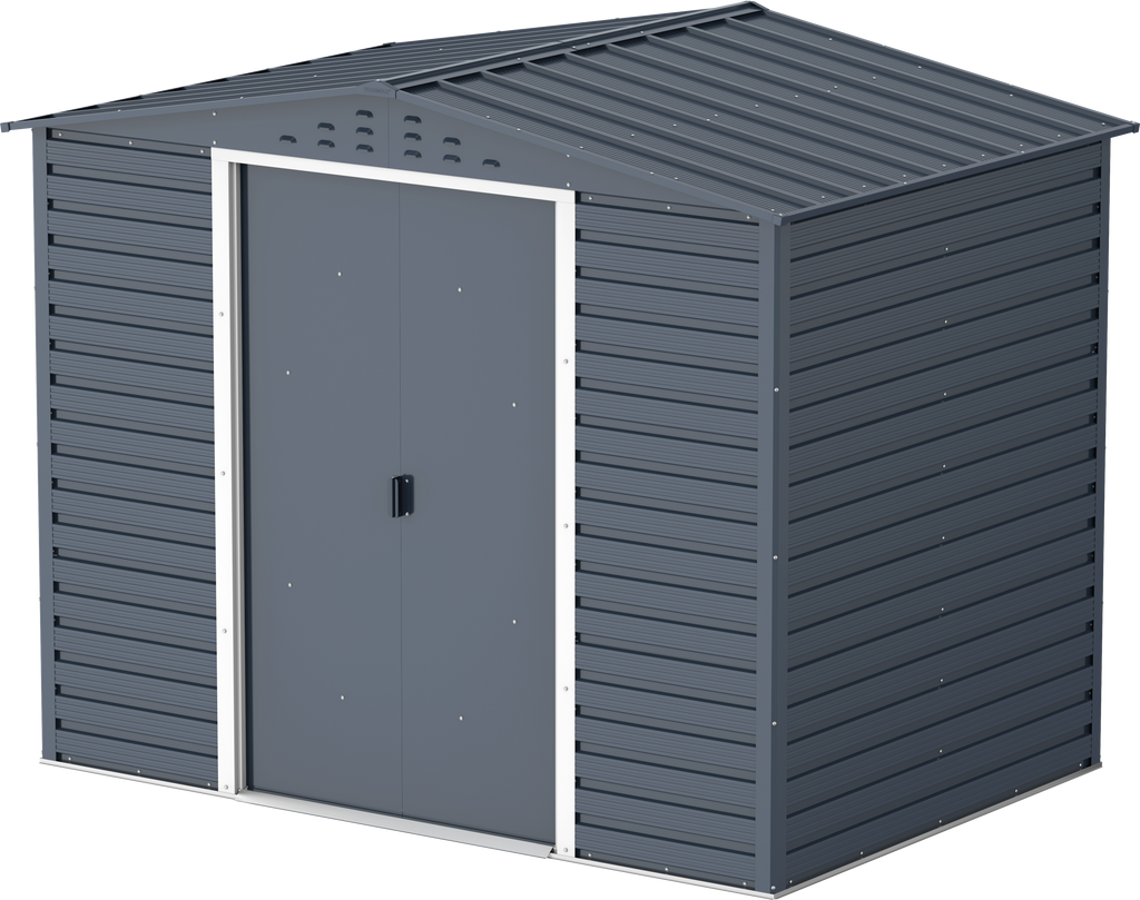 Alpine 8x6 Anthracite Grey Metal Shed
