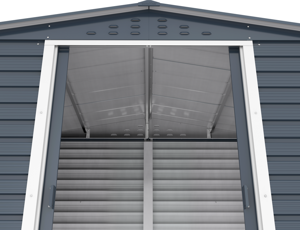Alpine 8x6 Anthracite Grey Metal Shed
