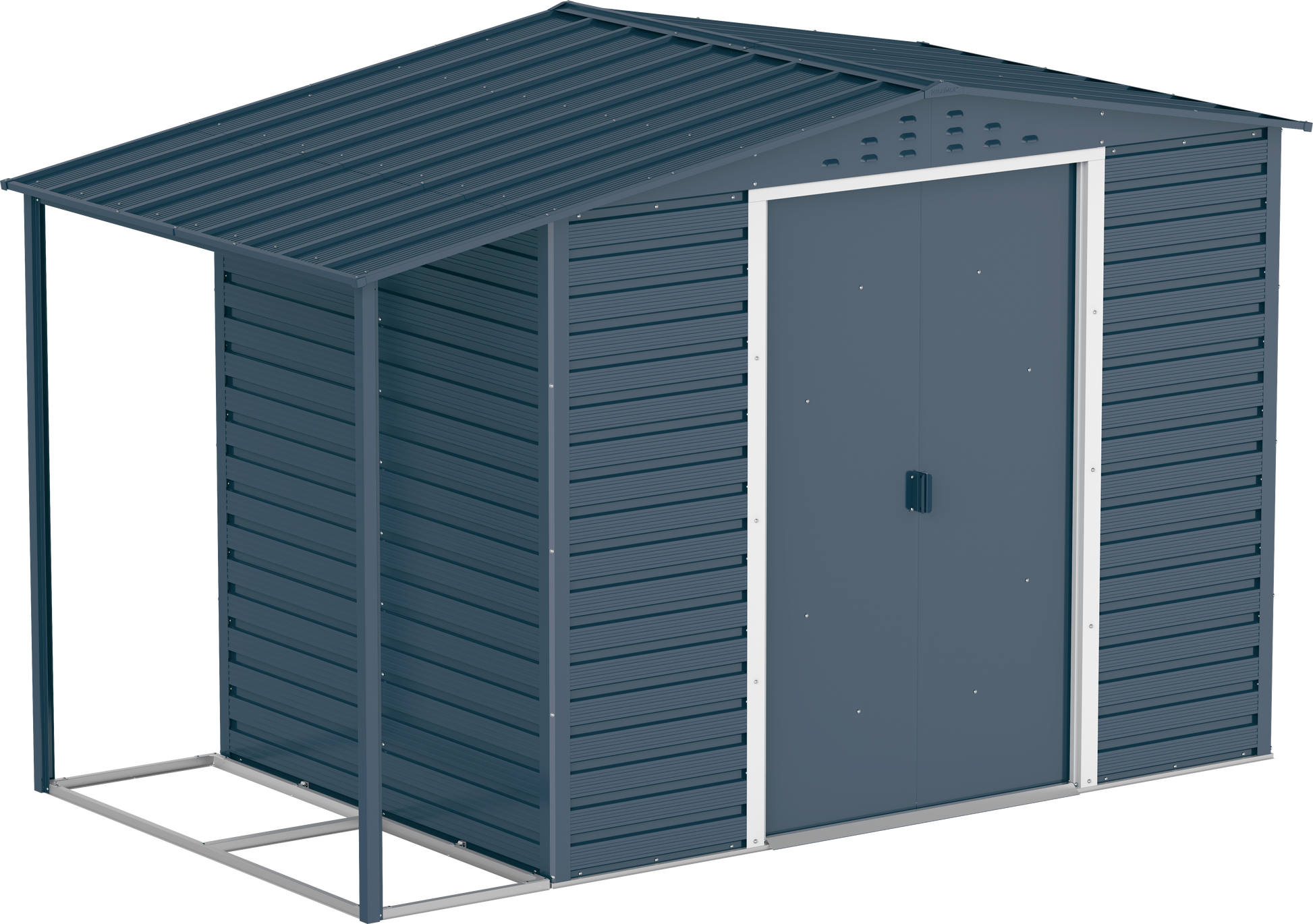 Caseta de Jardin Alpine 8x6 gris antracita + extensión leñero