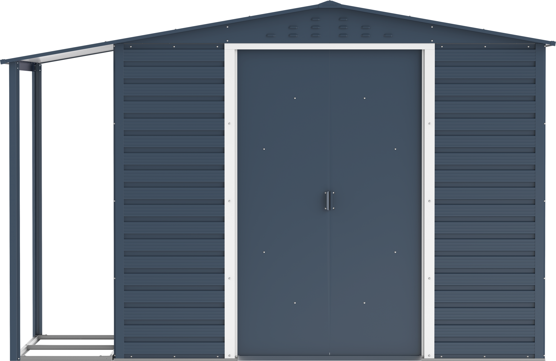 Caseta de Jardin Alpine 8x6 gris antracita + extensión leñero