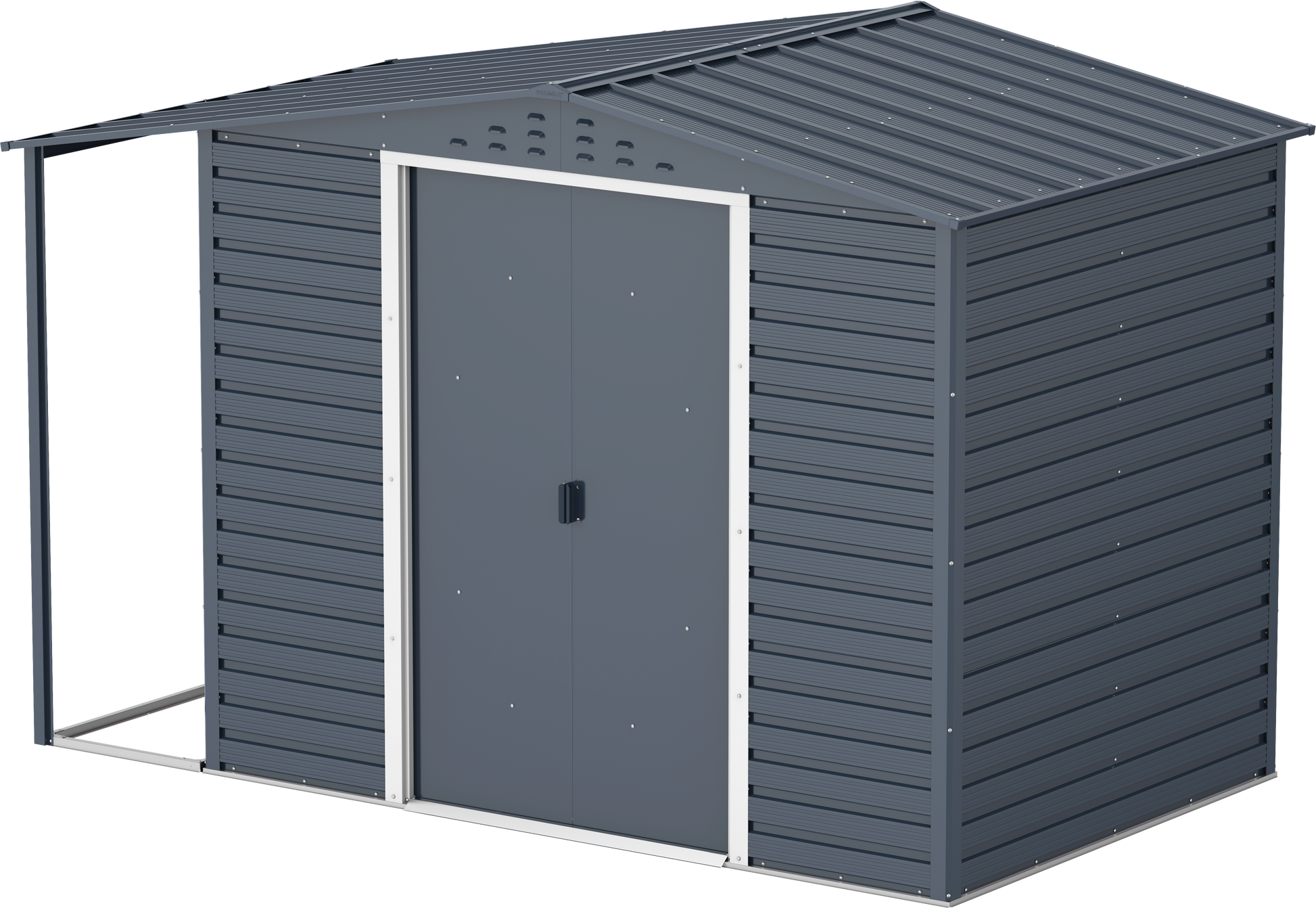 Caseta de Jardin Alpine 8x6 gris antracita + extensión leñero