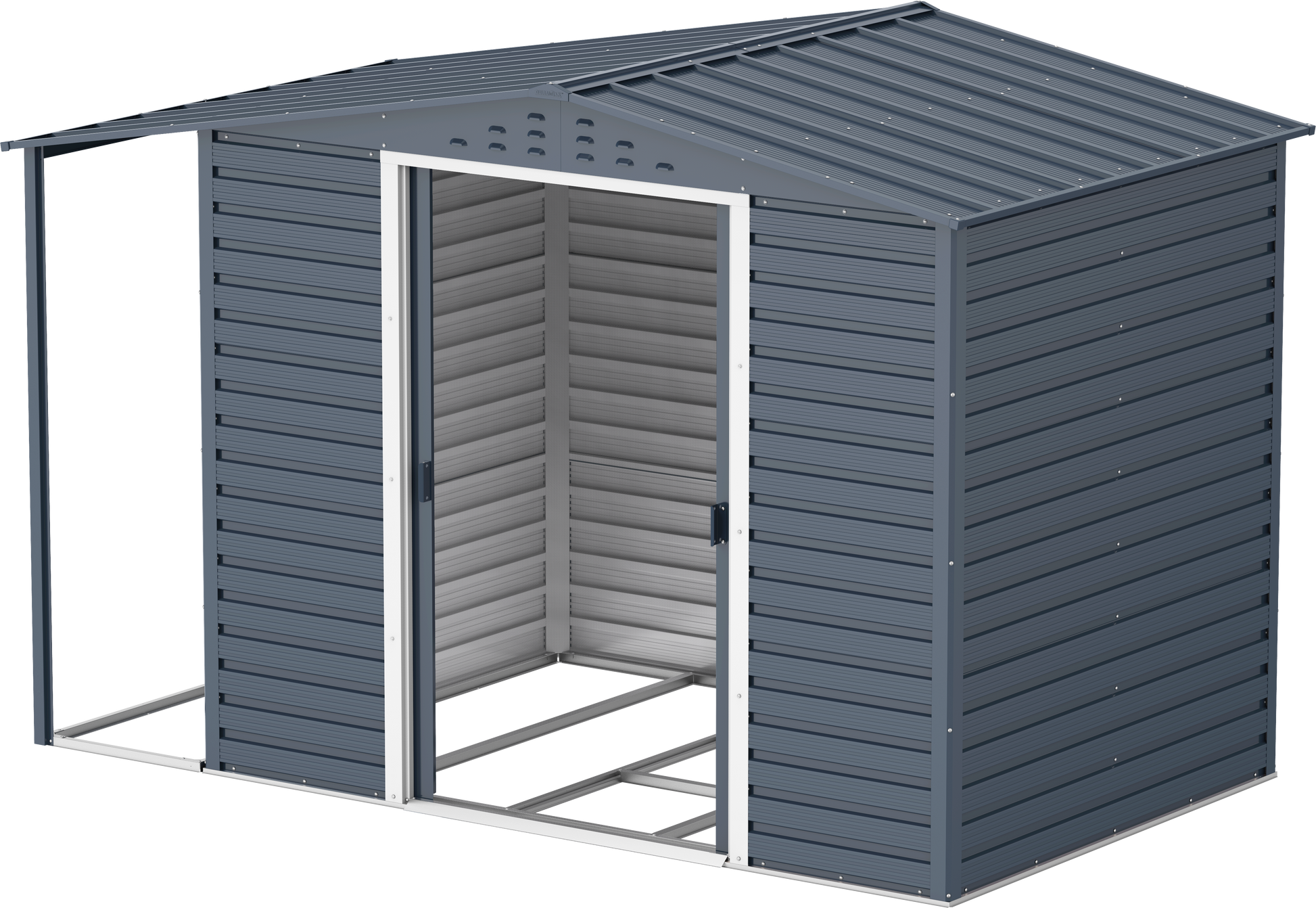 Caseta de Jardin Alpine 8x6 gris antracita + extensión leñero