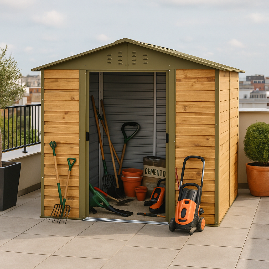 Caseta metálica Alpine 10x8 Imitación Madera